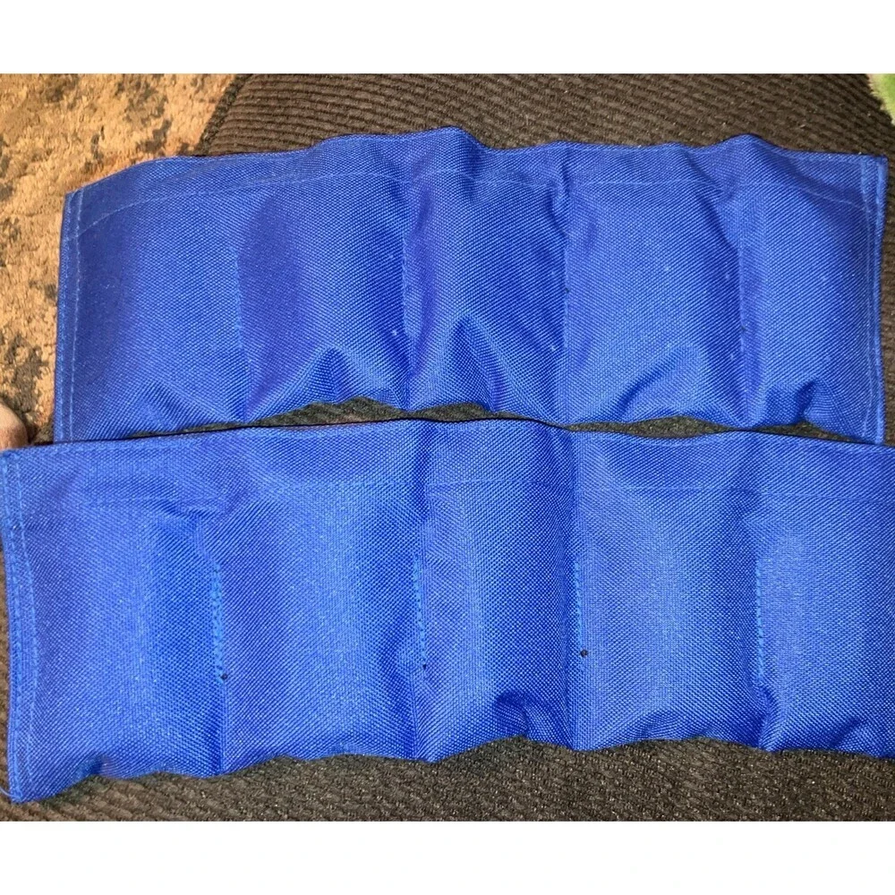 Set of 2 Bollinger Adjustable Blue Workout Ankle Weights 2.5 lb Each Vintage
